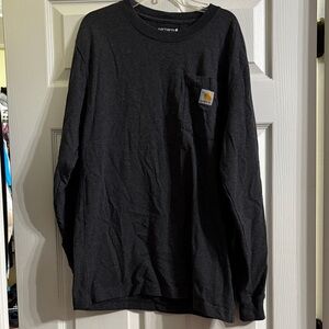 EUC Carhartt Charcoal Long Sleeve Tee